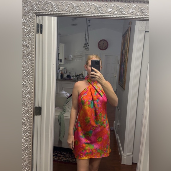 Show Me Your MuMu Jasmin tie mini dress Miss Malibu - Picture 4 of 4